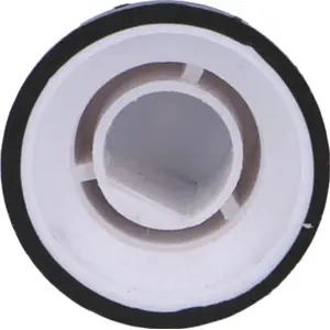 Botão de encaixe para potenciómetro [veio em D] c/ indicador Ø15.8x14.4mm - Preto