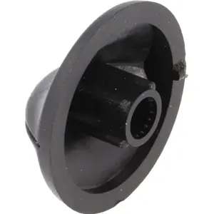 Botón de encaje para potenciómetro [eje estriado] con indicador Ø30x12mm - Negro