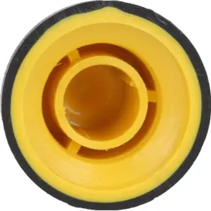 Botão de encaixe para potenciómetro [veio serrilhado] c/ indicador Ø16x16mm - amarelo