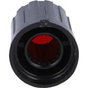 Botón de encaje para potenciómetro [eje estriado] c/ indicador Ø13.3x16.5mm - rojo