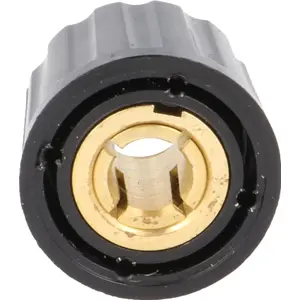 Botão de encaixe para potenciómetro [veio liso] s/ indicador Ø20x15mm - Preto