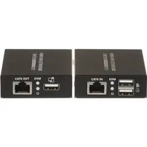 Extensor HDMI 4K + USB 2.0 até 40m via cabo UTP CAT6 (RJ45)