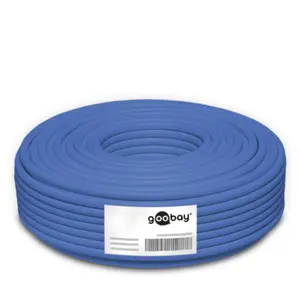 Cabo CAT6a U/UTP unifilar CU 23AWG - Azul - Bobine 50m