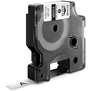 Tubo termoretrátil 3:1 RHINO 18053 p/ cabos 1.7..3.7mm [Preto sobre Branco] 9mm x 1.5m
