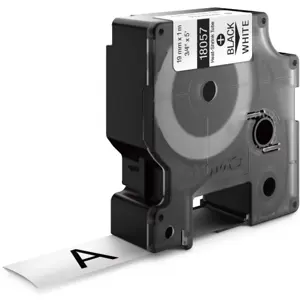 Tubo termoretrátil 3:1 RHINO 18057 p/ cabos 4.6..8.7mm [Preto sobre Branco] 19mm x 1.5m