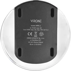 Carregador Qi 1.2 sem fios por indução Wireless 5W - USB-C