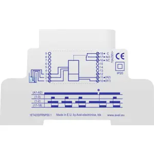 Relé de nível p/ controlo de esvaziamento de poço ou furo profundo - Modular (3M) 230VAC