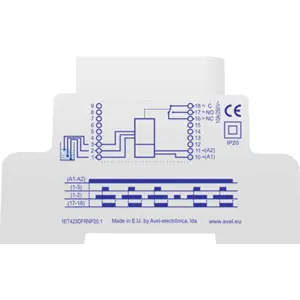Relé de nível p/ controlo de esvaziamento de poço ou furo - Modular (3M) 230VAC