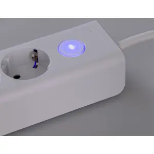 Bloco de 3 tomadas c/ 2xUSB-A + 2xUSB-C + interruptor - cabo (3x1.5mm²) 1.5m