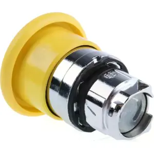 Cabeça de botão de pressão tipo cogumelo Ø40mm c/ retorno por mola da série Harmony XB4 Ø22mm - Amarelo