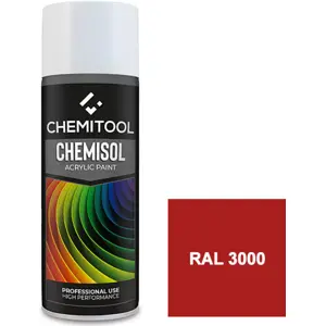 Spray Tinta Acrílica - Vermelho Mate (RAL3000) - 400ML