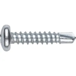 Conjunto de 20 parafusos de aço zincado autoperfurante PH2 - Ø4.2x25mm