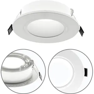 Aro orientável com mola para lâmpadas GU10/MR16 - branco - Ø90x29mm