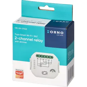 Módulo relé 2 canais c/ dimmer 2300W 10A inteligente WiFi + BT (compatível c/ Tuya)