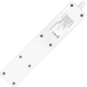 Bloco de 3 tomadas inteligente c/ Wifi + 2x USB-A + USB-C c/ cabo 1.8m (compatível c/ Tuya)