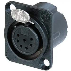 Ficha Cannon (XLR) 7 pinos fêmea para painel