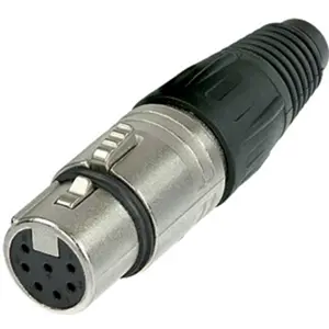 Ficha Cannon (XLR) fêmea 7 pinos para soldar cabo