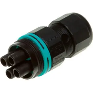 Ficha circular 4 pinos TeePlug - Hylec THB.387.B4A