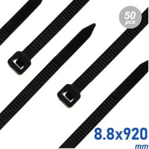 Abraçadeiras de fivela Anti-UV - 8.8 x 920mm - preto - [50 unid.]