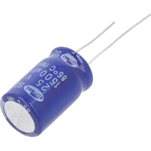 Condensador Electrolítico 1500uF 25V 85º Ø12.5x25mm
