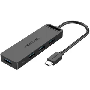 Hub USB-C 3.0 de 4 portas USB-A + Micro-USB - 5 Gbit/s - c/ cabo 15cm