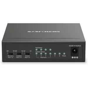 Switch 6P (4PoE+) 10/100Mbps 40W