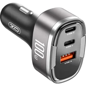 Carregador de Isqueiro 12-24V 100W - Carga Rápida PD + QC3.0 [USB-A + USB-C + Lightning]