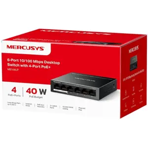 Switch 6P (4PoE+) 10/100Mbps 40W