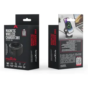 Estação de carregamento Wireless 3-em-1 de viagem 15W para dispositivos Apple (MagSafe) - preto