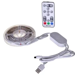 Fita LED RGB BackLight para TV (46-60'') USB c/ Bluetooth + controlo remoto - 3m