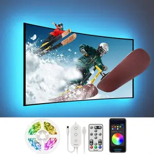 Fita LED RGB BackLight para TV (46-60'') USB c/ Bluetooth + controlo remoto - 3m