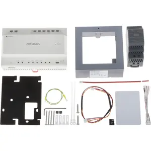 Videoporteiro de superfície com câmara 2MPx display de 7'' a cores e Hub conversor para IP (2 fios)
