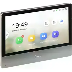 Videoporteiro inteligente IP c/ câmara 2Mpx, RFID, PIN, QR, reconhecimento facial e ecrãs táteis