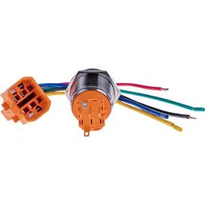 Interruptor de pressão anti-vandalismo SPDT ON-ON 250V/3A - Ø22mm c/ LED vermelho (3-8Vdc)