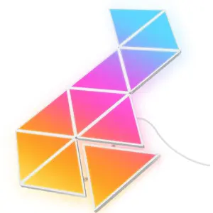 Paneles LED RGBIC triangulares enlazables e inteligentes (WiFi + BT) - Kit 10 Uni.