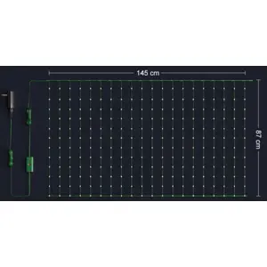 Rede de luzes LED RGBIC inteligente (WiFi + BT) IP65 - 85×143cm