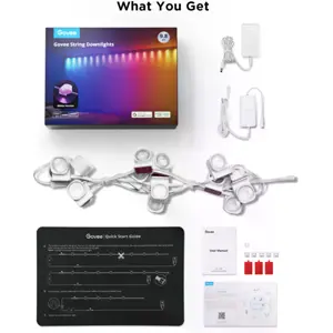 Cordón de Downlights RGBIC inteligente (WiFi) 15 LEDs - 3 m