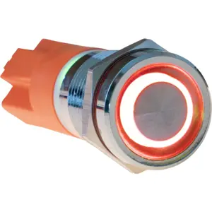Botão de pressão anti-vandalismo SPST NO 250V/20A - Ø12mm c/ LED vermelho (3-8Vdc)