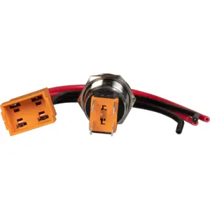 Interruptor de pressão anti-vandalismo DPST NO+NO 250V/15A - Ø22mm c/ LED verde (3-8Vdc)