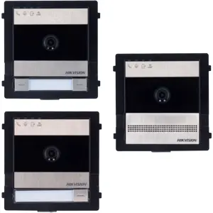 Módulo de câmara/áudio (1 botão + 2 botões) p/ Videoporteiro modular HD de 2 Fios