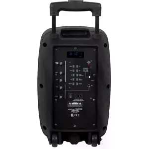 Coluna Amplificada Portátil 100W com leitor de Bluetooth+USB+microSD+FM+LINE c/ microfone e comando