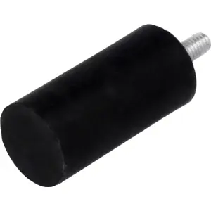 Pé anti-vibração de borracha para caixas - M4 Ø15x30mm