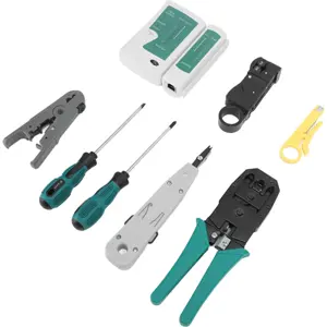 Kit profissional de rede c/ alicate de cravar c/ fichas + acessórios