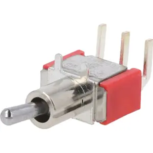 Interruptor de alavanca 2 posições estáveis - ON-ON - 250VAC 2A - PCB 90º