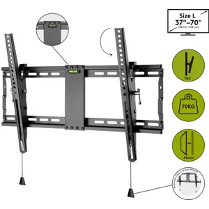 Soporte de pared inclinable para LCD de 37'' a 70'' (94 a 178 cm) - c/ Easy Release