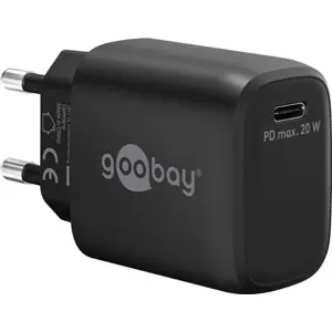 Carregador GaN 1×USB-C PD (20W) - Preto