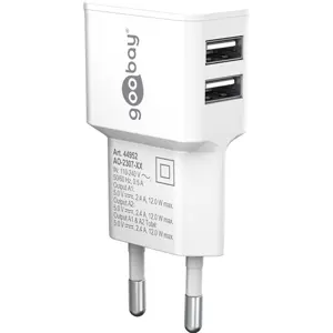Carregador 2×USB-A (12W) - Branco