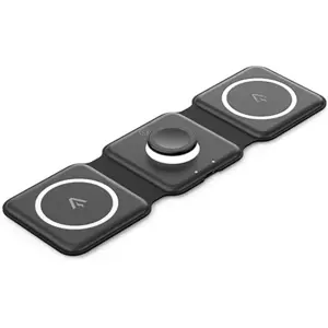 Estação de carregamento Wireless 3-em-1 de viagem 15W para dispositivos Apple (MagSafe) c/ luz noturna