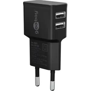 Carregador 2×USB-A (12W) - Preto