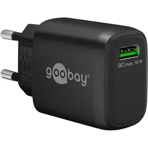 Carregador 1×USB-A QC (18W) - Preto